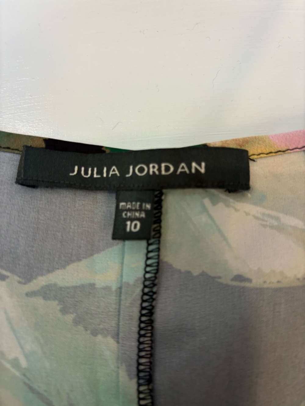 julia jordan Black Sheer Floral Maxi Dress with Green and Pink Accents - Picture 10 of 10
